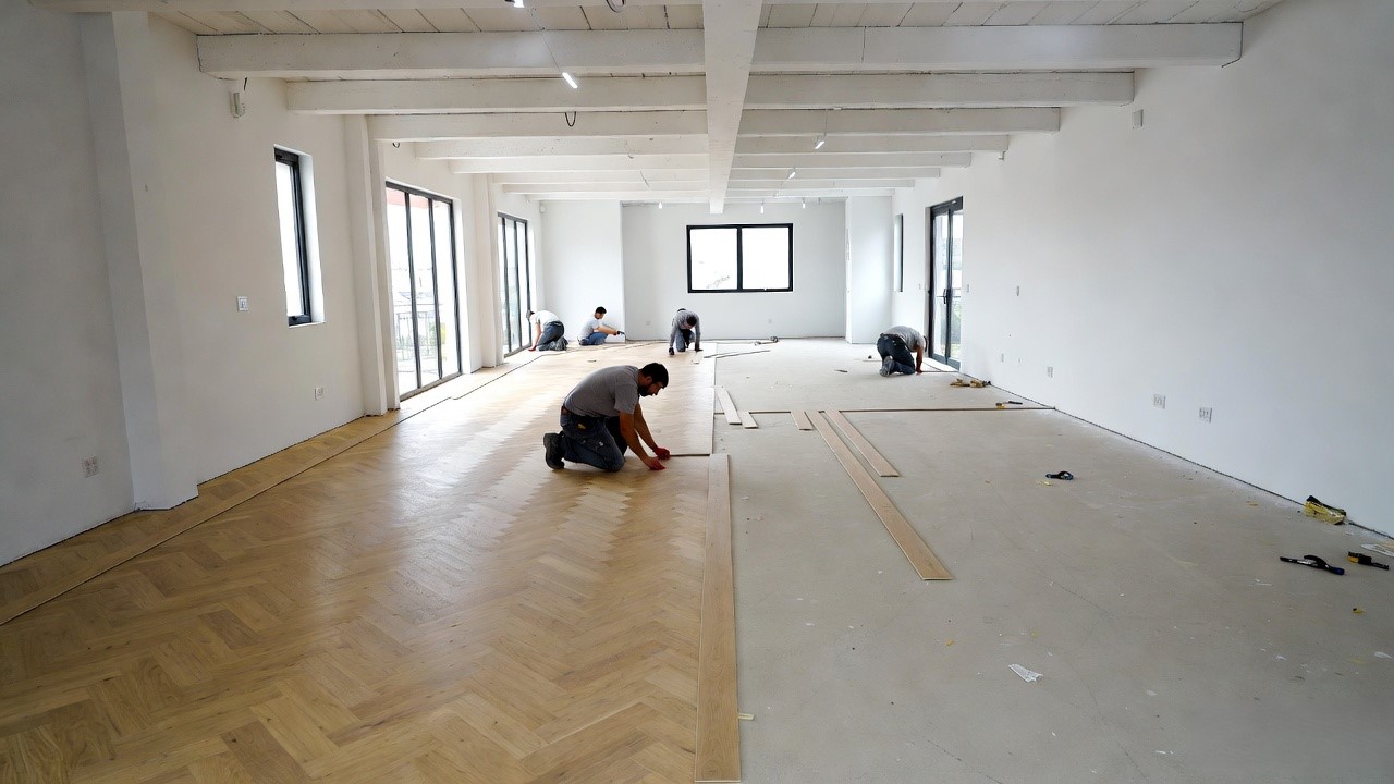 Resilient flooring installation